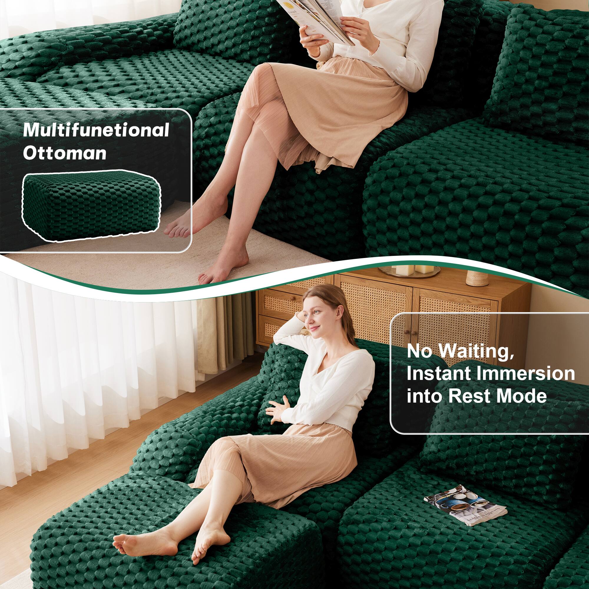 Multifunctional Ottoman

No Waiting, Instant Immersion into Rest Mode