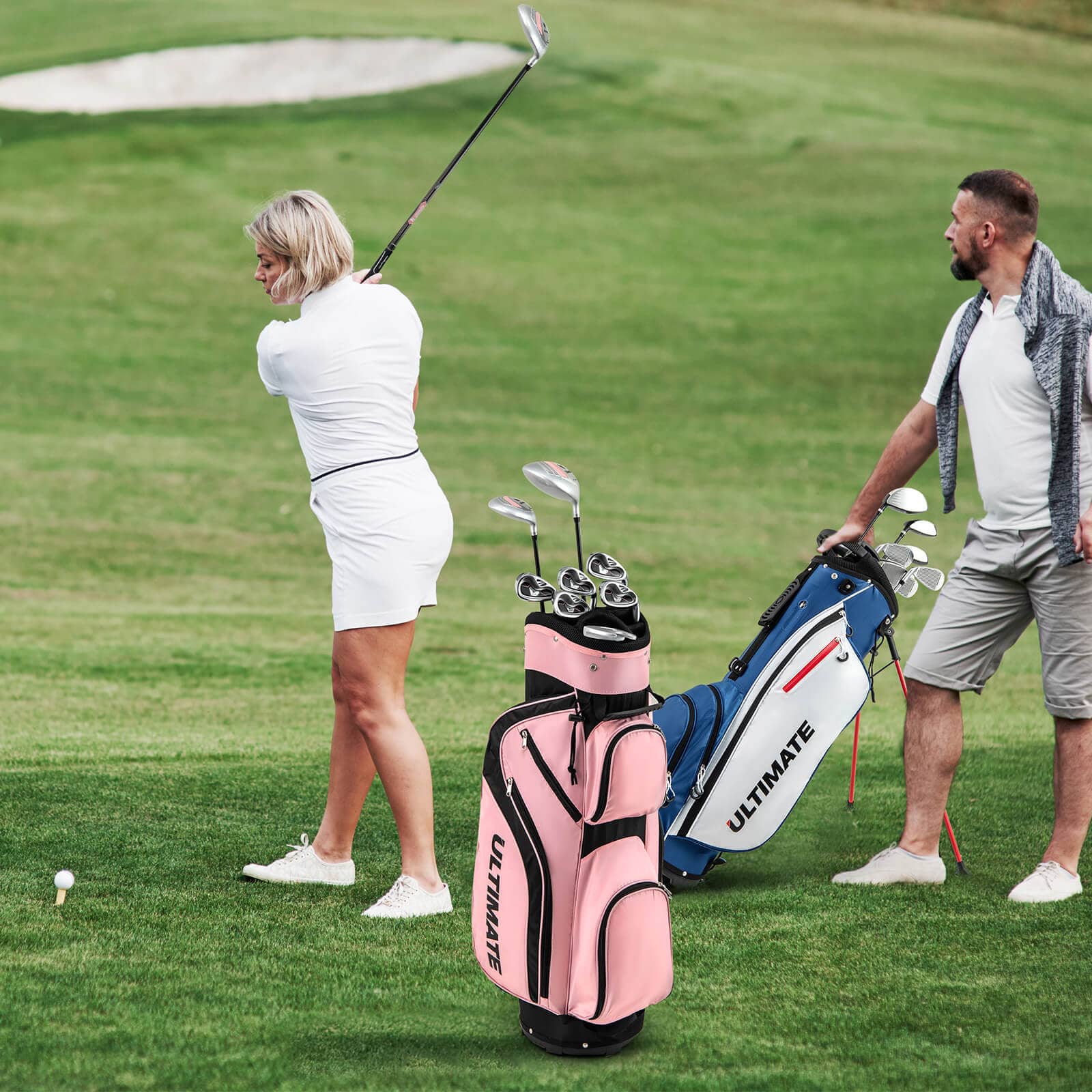 Costway Ladies Womens Complete Golf Clubs Set 10 Pieces Includes