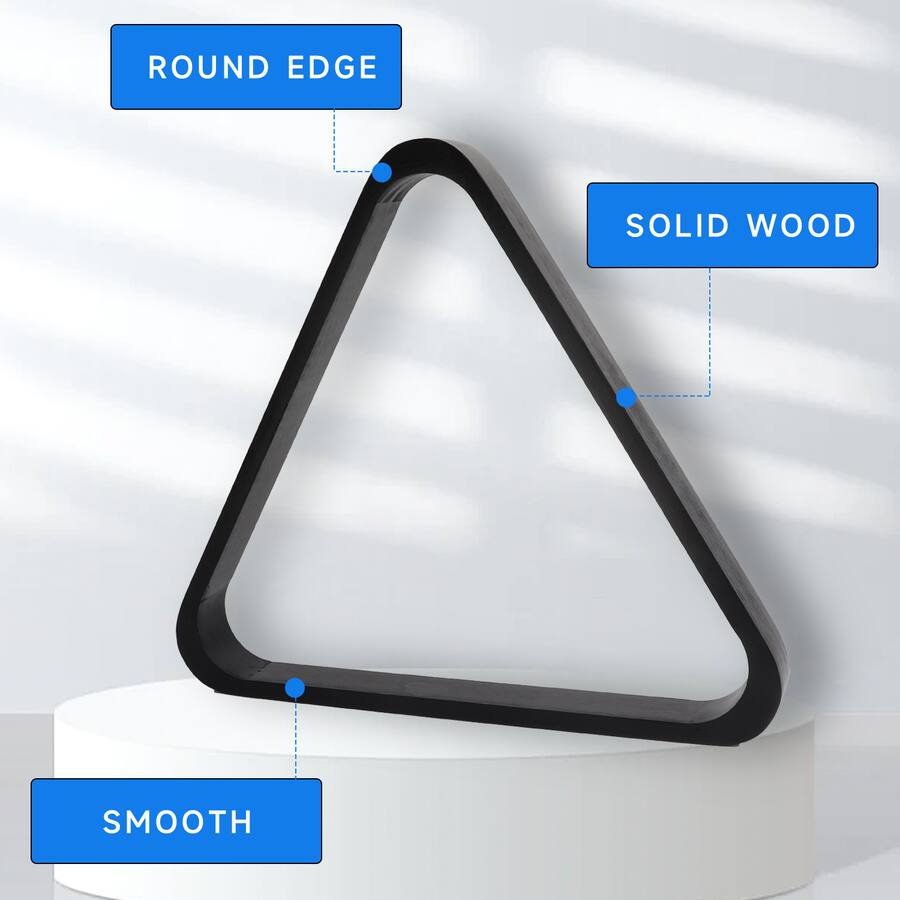 Round Rack Pool Ball Rack GSE Games & Sports Expert Solid Wood 8 Ball Triangle Ball Rack for 2 1/ ...
