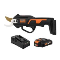 WORX - 20V Cordless Brushless Pruning Shear (1 x 2.0 Ah Batteries and 1 x Charger) - Black - Front_Zoom
