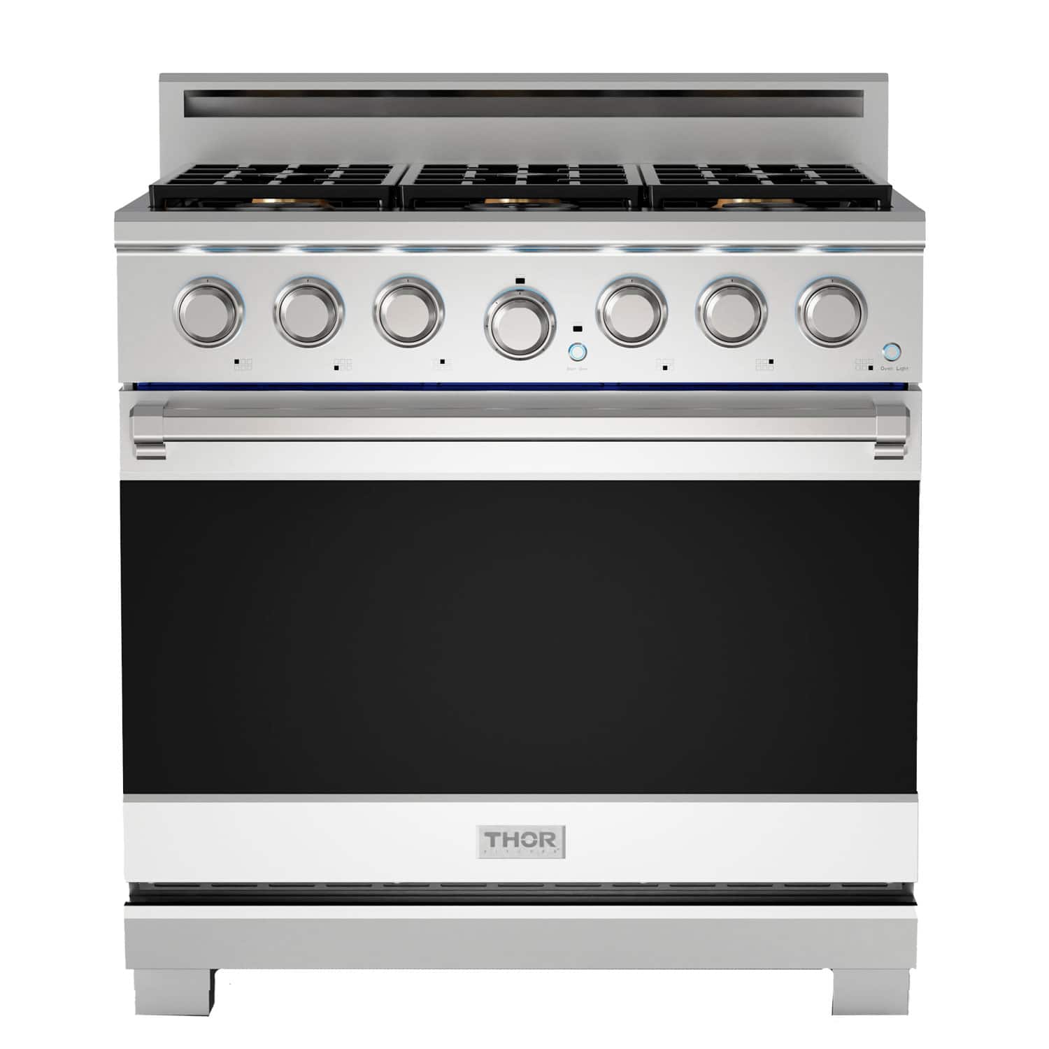 Thor Kitchen - 6.0 Cu Ft. Freestanding Liquid Propane Gas Range with Infrared Broiler - Stainless Steel