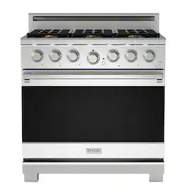 Thor Kitchen - 6.0 Cu Ft. Freestanding Gas Range with Infrared Broiler - Stainless Steel