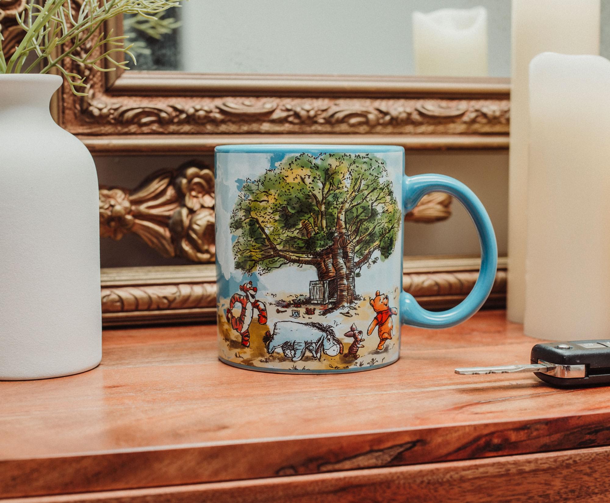 Alt View 5. Disney - Disney Winnie the Pooh Group Walk Ceramic Coffee Mug | Holds 20 Ounces - Blue.