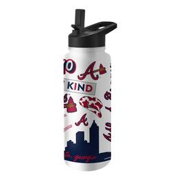 Logo Brands - Atlanta Braves 34oz. Native Quencher Bottle - Multicolor