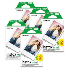 Fujifilm - Instax Mini Instant Film for Fuji 7s 8 9 11 25 70 SP-1 SP-2 (100 Films) Bundle - Black