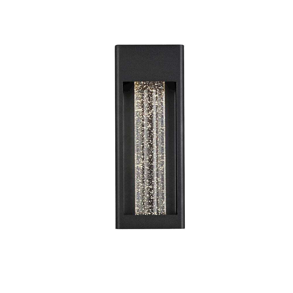 Alt View 1. Elegant Lighting - Amaris 15 inch LED Outdoor Wall sconce in Black - Black And Clear.