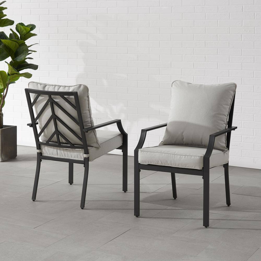 Alt View 8. Crosley Furniture - Otto 2Pc Outdoor Dining Chair Set - 2 Chairs - Gray.
