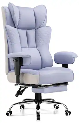 Front. GTPlayer - Big and Tall Office Chair Adjustable Soft Armrests Ergonomic Gaming Chair Deluxe Embossing Designed,Purple - Purple.