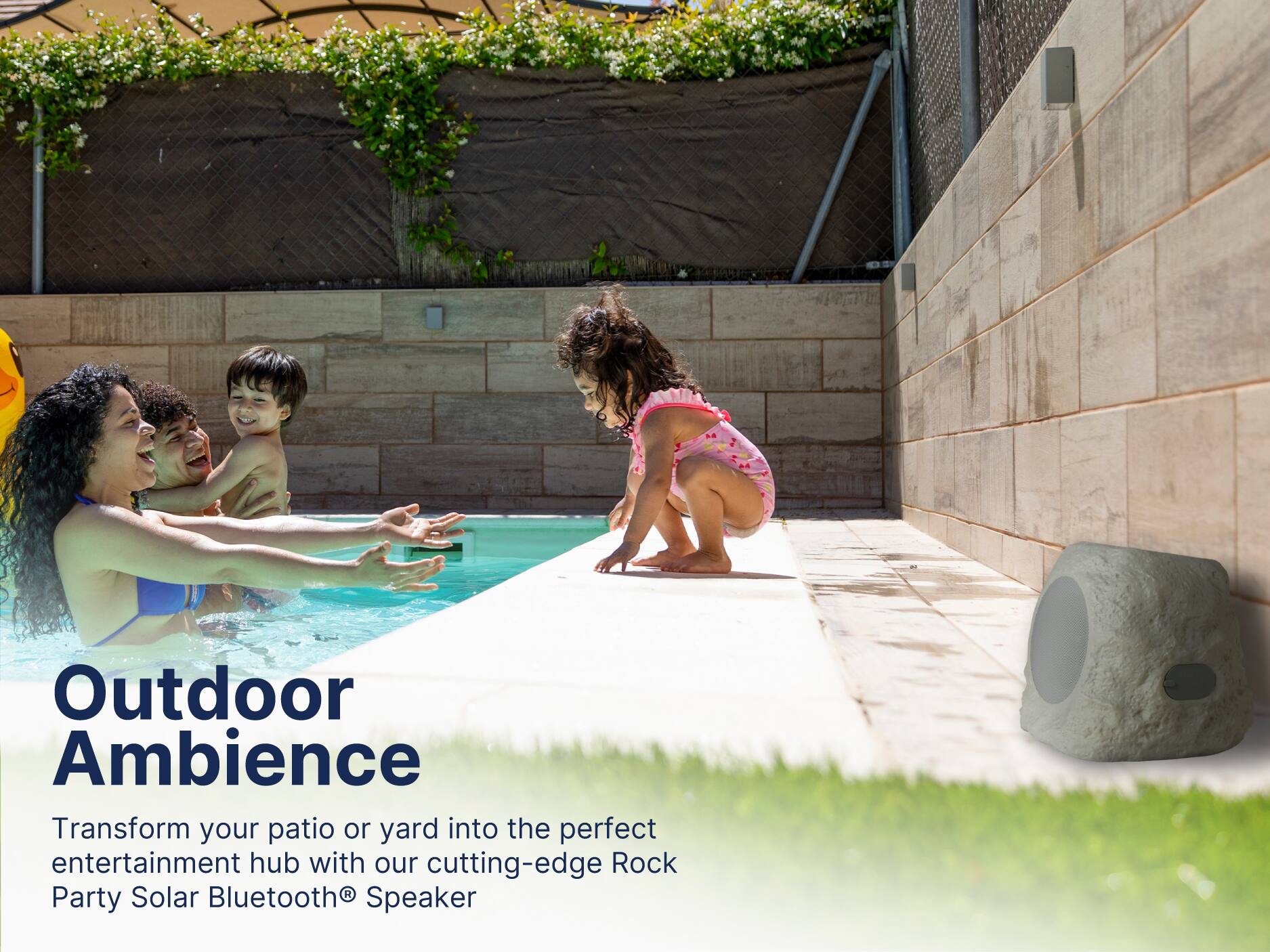 Outdoor Ambience
Transform your patio or yard into the perfect entertainment hub with our cutting-edge Rock Party Solar Bluetooth Speaker