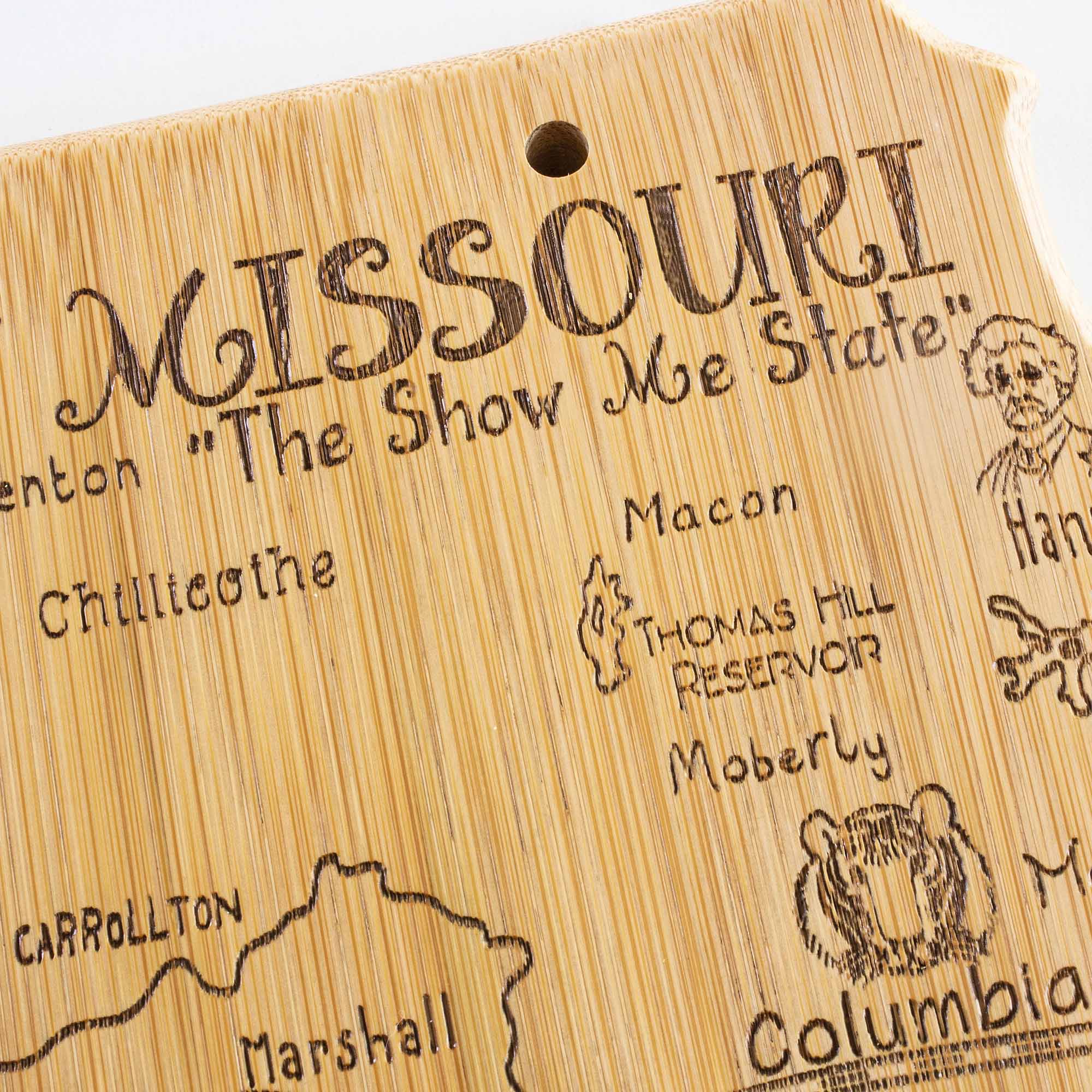 MISSOURI "The Show Me State"  
Macon  
Chillicothe  
Thomas Hill Reservoir  
Moberly  
Columbia  
Carrollton  
Marshall  
Hannibal