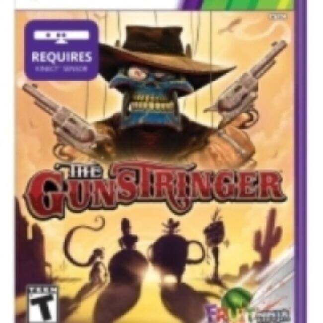 The text on the image should be grouped and corrected as follows:

- "REQUIRES"
- "THE GUNSTRINGER"
- "T" (ESRB rating)
- "FAR CRY" (logo in the bottom right corner) - T (Teen 13+)