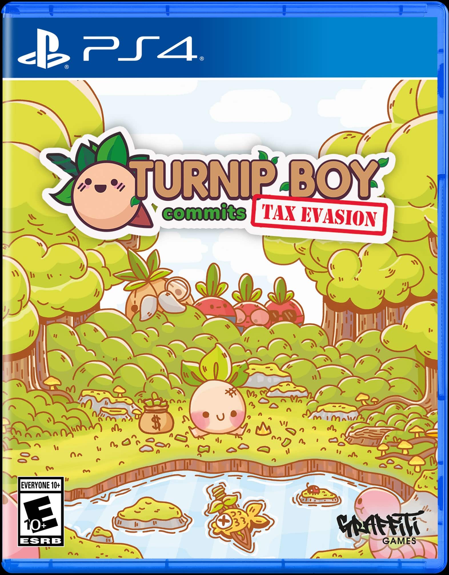 Front. Graffiti Games - Turnip Boy Commits Tax Evasion.