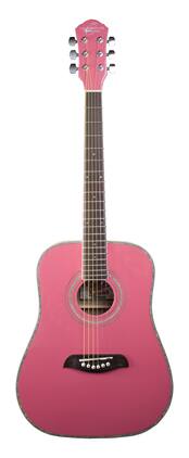 Oscar Schmidt - OG1P-A 3/4 Dreadnought Acoustic Guitar - Pink