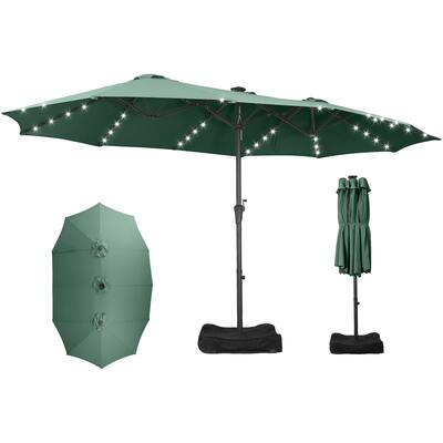 best green solar patio umbrella Business & Pleasure Co. The The growing popularity of cantilever umbrellas due to their adaptability and distinctive looks make them a perfect choice for anyone who wants a premium shade product with maximum usefulness AreShark 9FT Patio Umbrella with