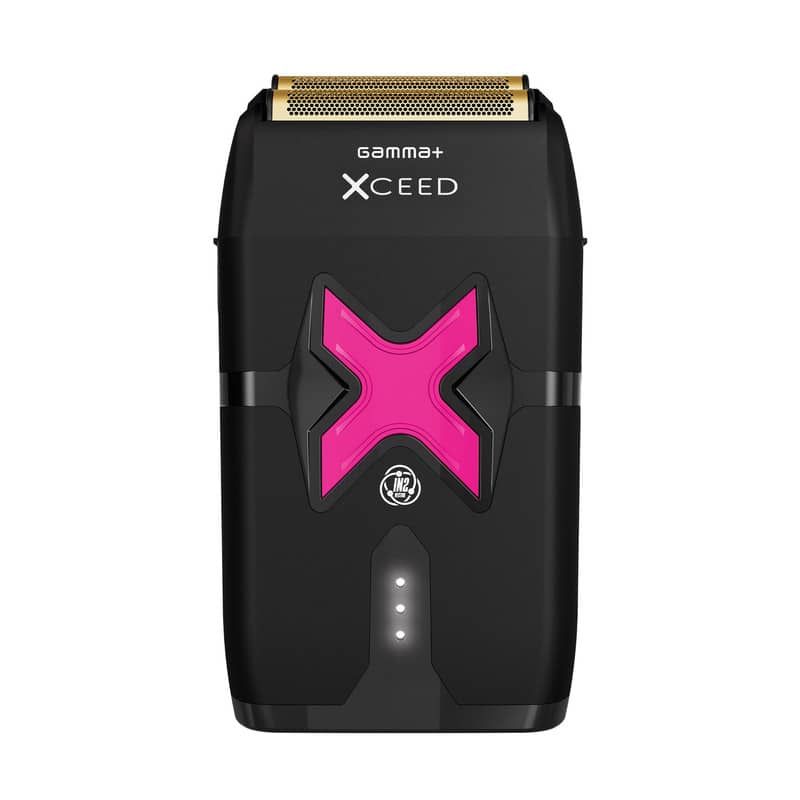 Gamma+ - XCeed Professional Foil Shaver, USB-C Rechargeable with Vector Motor, Gold Titanium Foil with Customizable Components - Multi