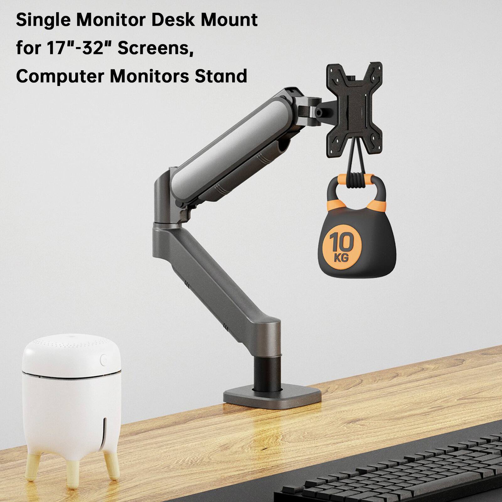 Single Monitor Desk Mount for 17"-32" Screens, Computer Monitors Stand 10 KG