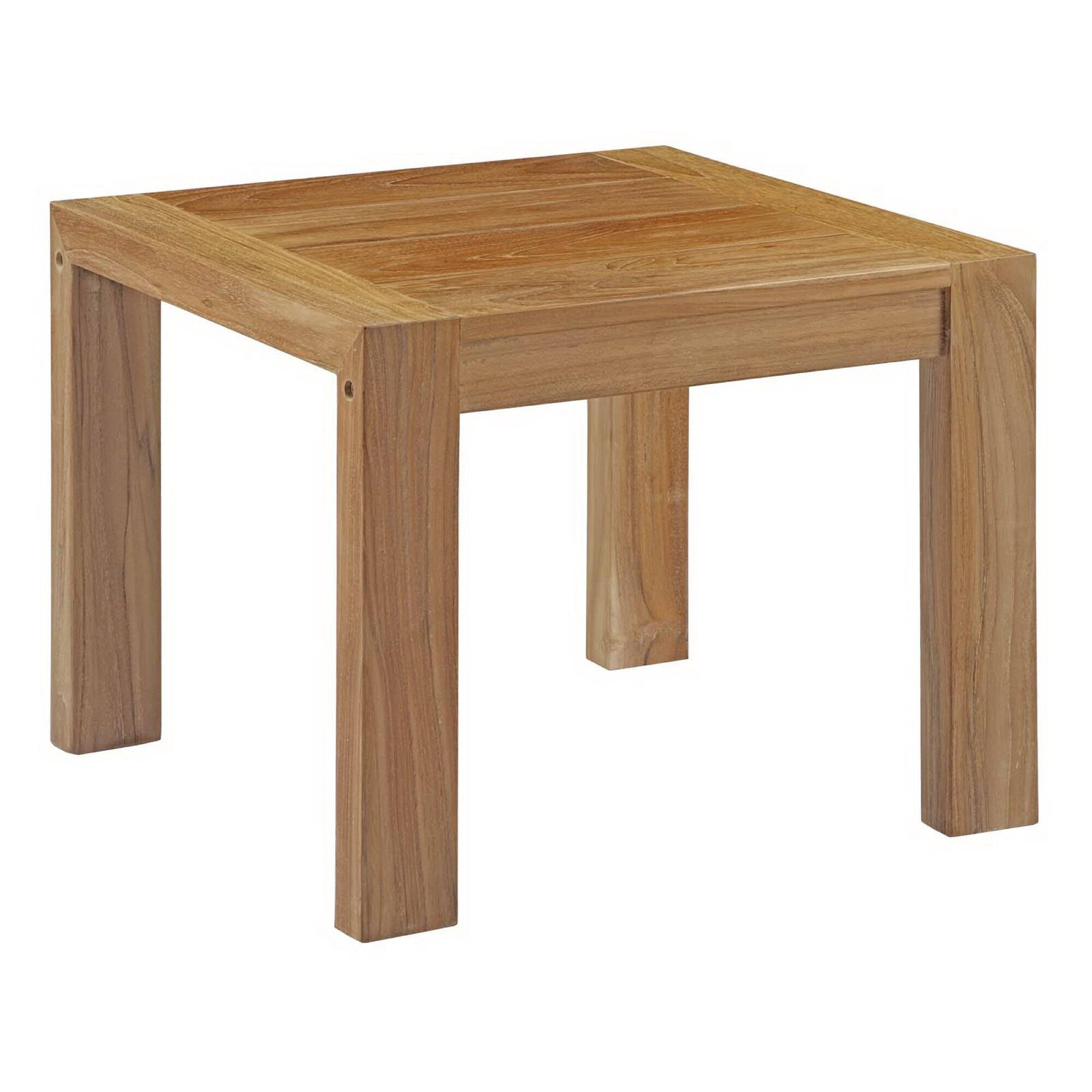 Alt View 1. Modway - Upland 3-Piece Outdoor Teak Patio Set with All-Weather Cushions - Natural White.