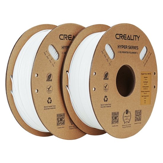 Creality 1.75 mm Hyper PLA Filament 2.2 lbs for high-speed printers  (2-pack) White Hyper PLA Filament - Best Buy