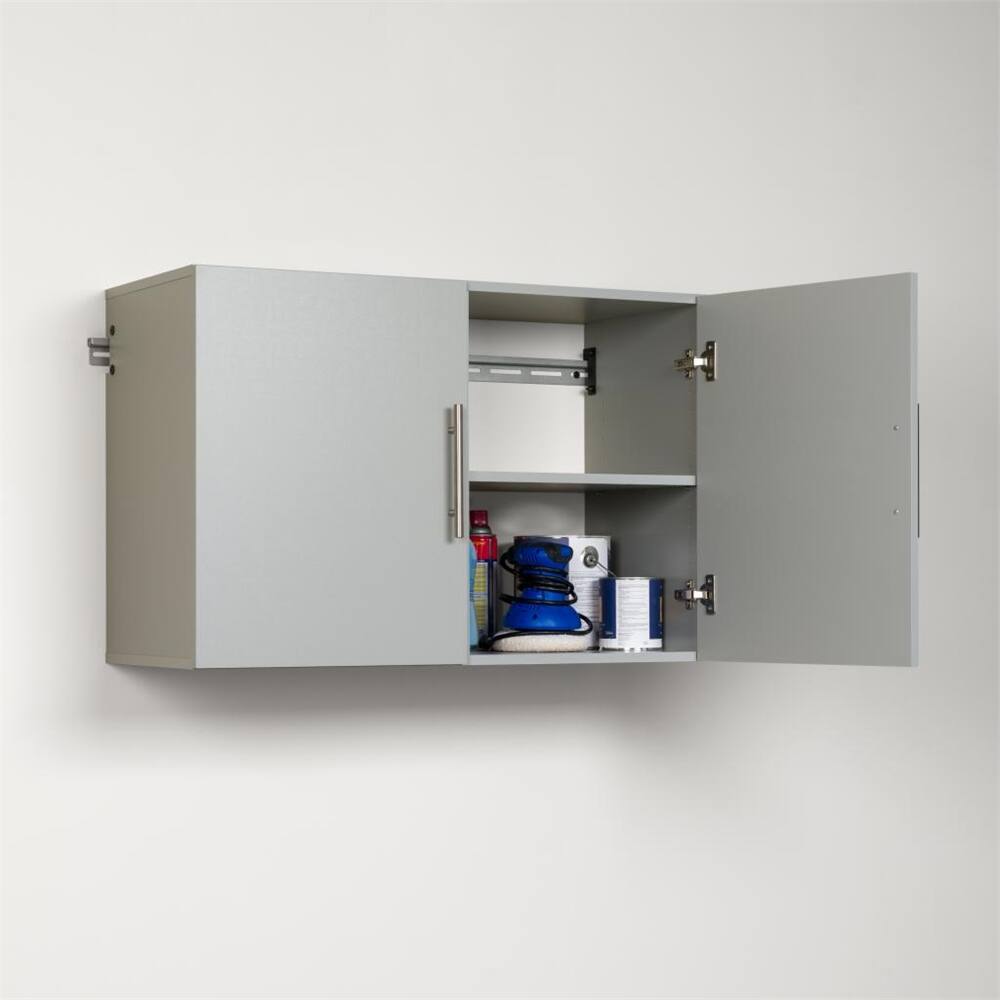 Angle. Prepac - HangUps 36" Upper Storage Cabinet - Gray.
