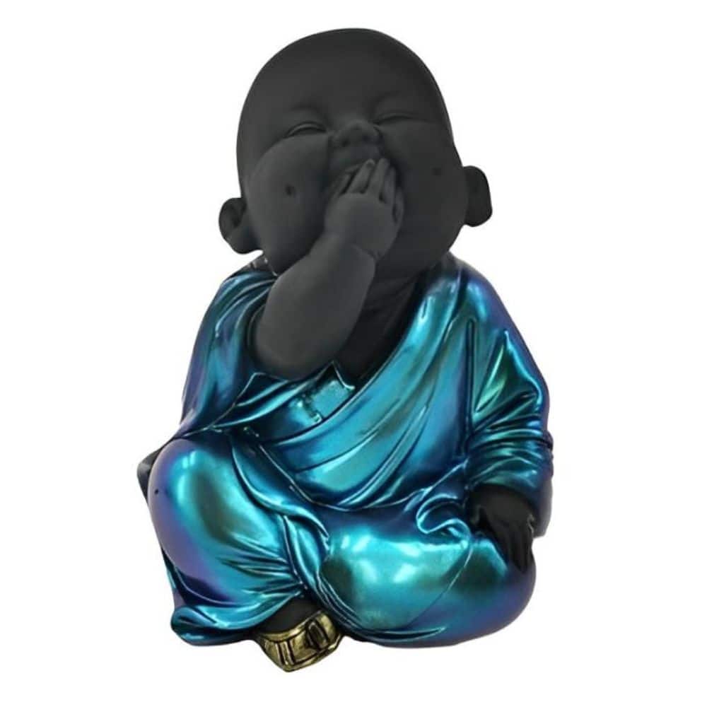 FC Design - 6"H Buddha no Speak Figurine Statue Office Desk Tabletop Home Decor Gift - Multi-Color