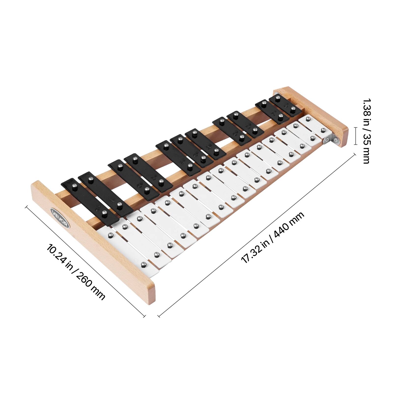 O 5 I 1.38 in / 35 mm  
10.24 in / 260 mm  
17.32 in / 440 mm