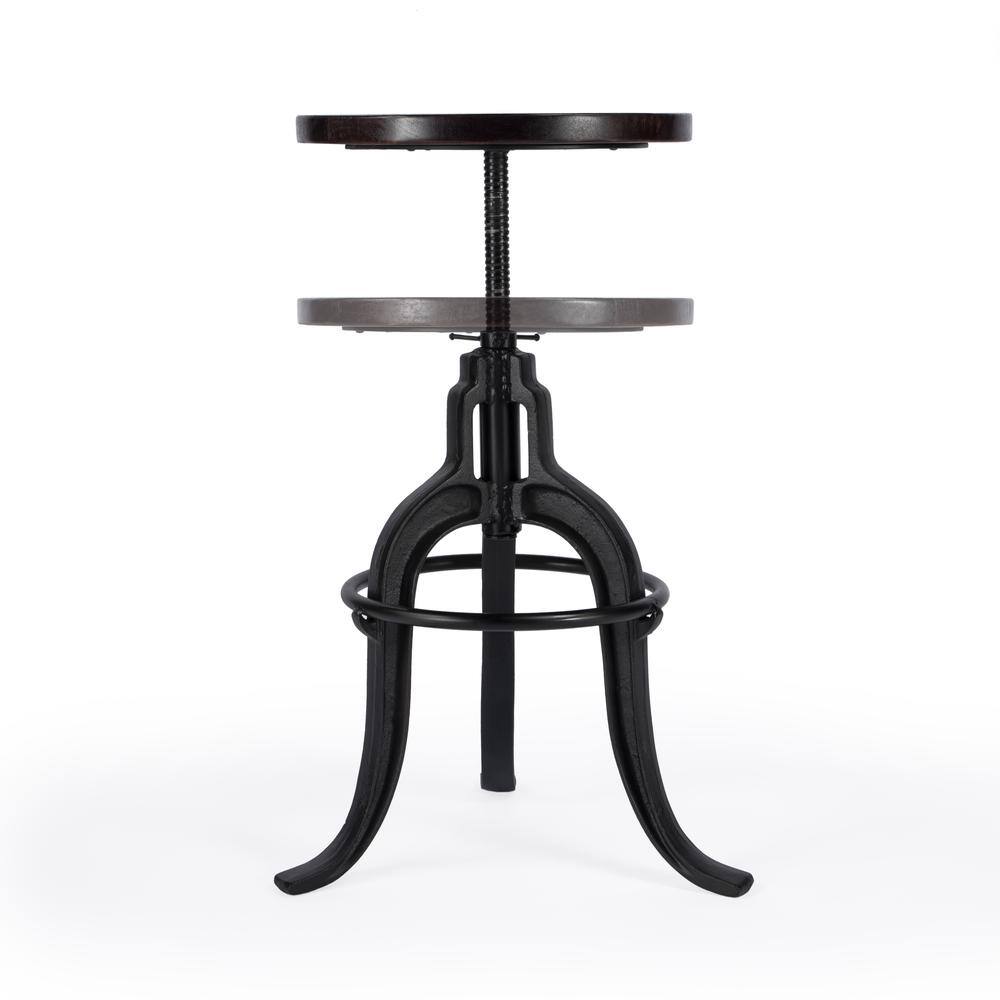 Left. Butler Specialty - Gladney Iron Swivel 22" Bar Stool - Multi-Color.