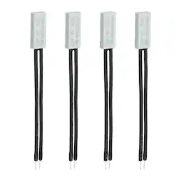 Unique Bargains - 4pcs KSD9700 Thermostat 45C Normally Open N.O Temperature Switch 250V 5A Thermal Protector Plastic - Black