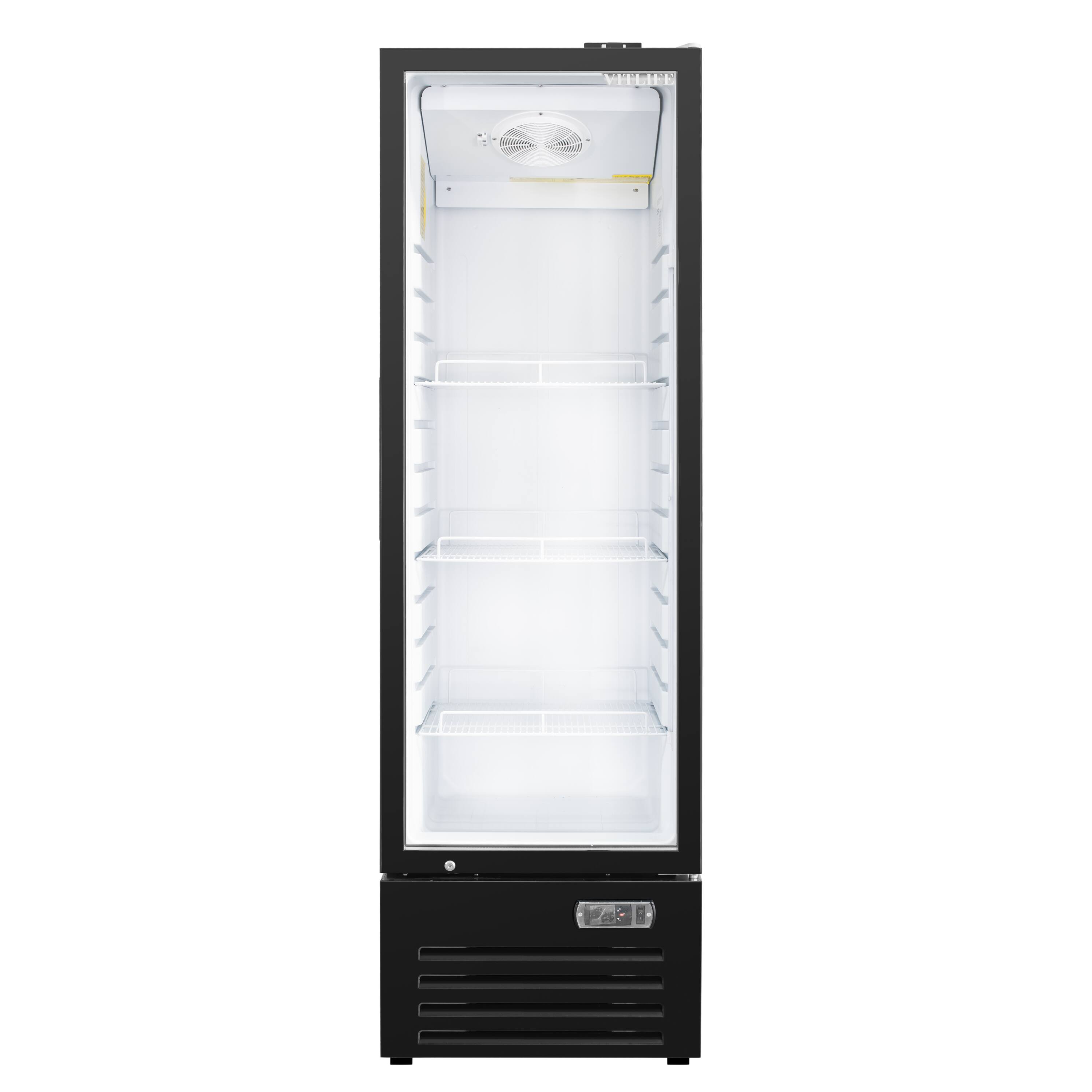 Back. Equator - Equator Vitlife 12.6 Cu Ft Commercial Glass Door Merchandiser Refrigerator, LED, Adjustable Shelves, Auto Defrost ETL - Black.