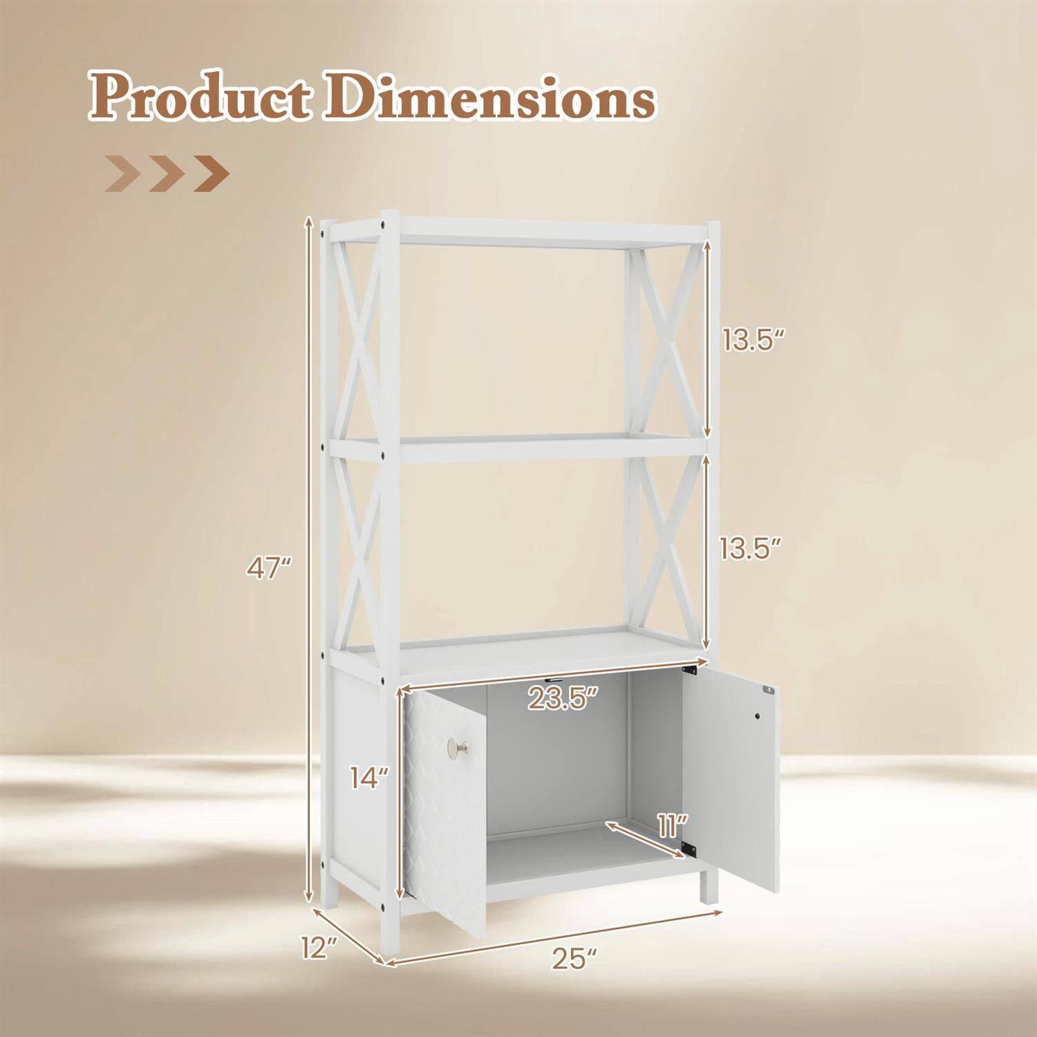 Product Dimensions >>> 13.5" x 47" x 13.5" x 23.5" x 14" x 11" x 12" x 25"