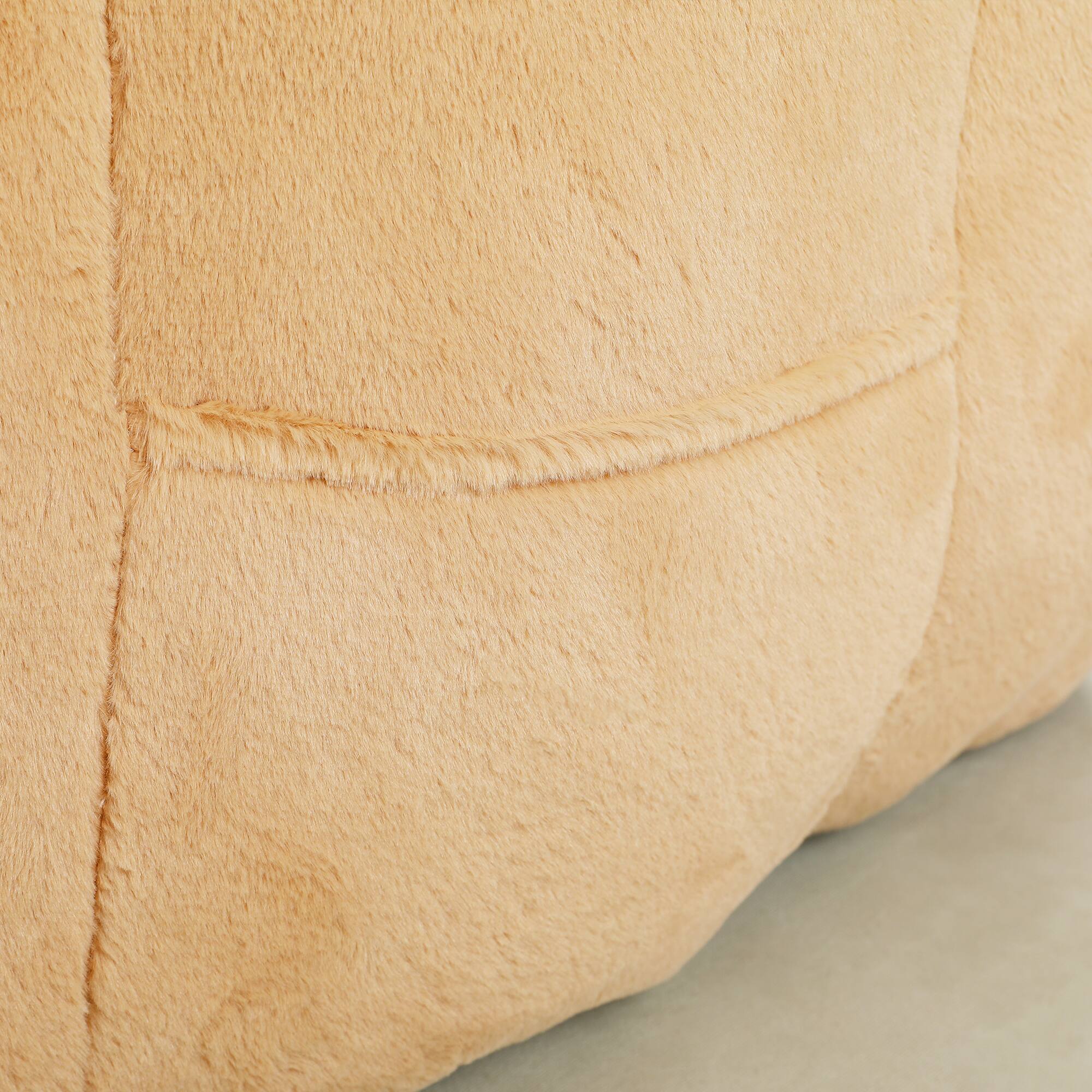 Alt View 5. GOODSILO - Bean Bag Sofa Chair with Armrests - Stuffed High-Density Foam, Lazy Comfy Chair for Adults & Kids - Brown.