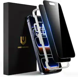 UNBREAKcable - 2-Pack Screen Protector Tempered Glass for iPhone 17 Pro - Privacy
