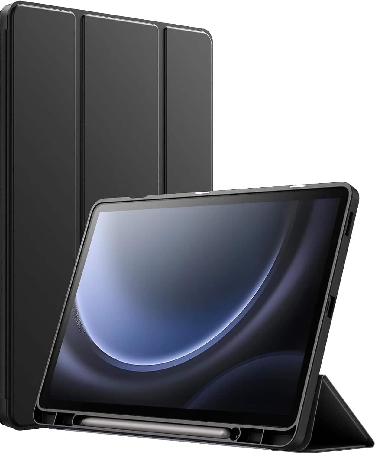 Left. SaharaCase - Venture Series Folio Case for Samsung Galaxy Tab S10 Lite (2025) and Tab S10 FE - Scorpion Black.