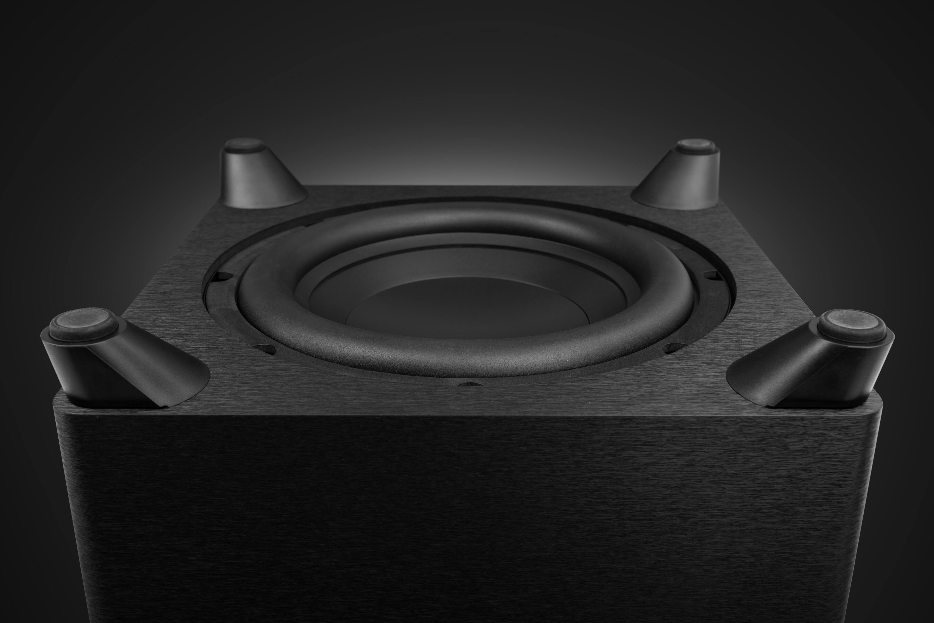 Alt View 34. MartinLogan - Dynamo Foundation 10, 10” Sealed, Powered Subwoofer, with Magnitude MT-400 Amplifier, DSP-Optimized, and Wireless Ready - Brushed Black.