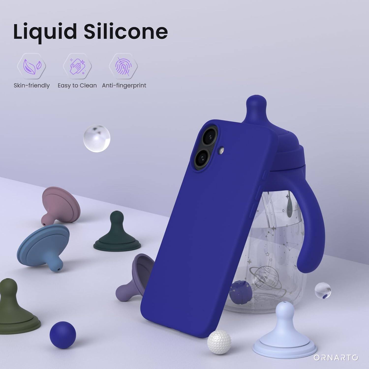 Liquid Silicone Skin-friendly Easy to Clean Anti-fingerprint ORNARTO
