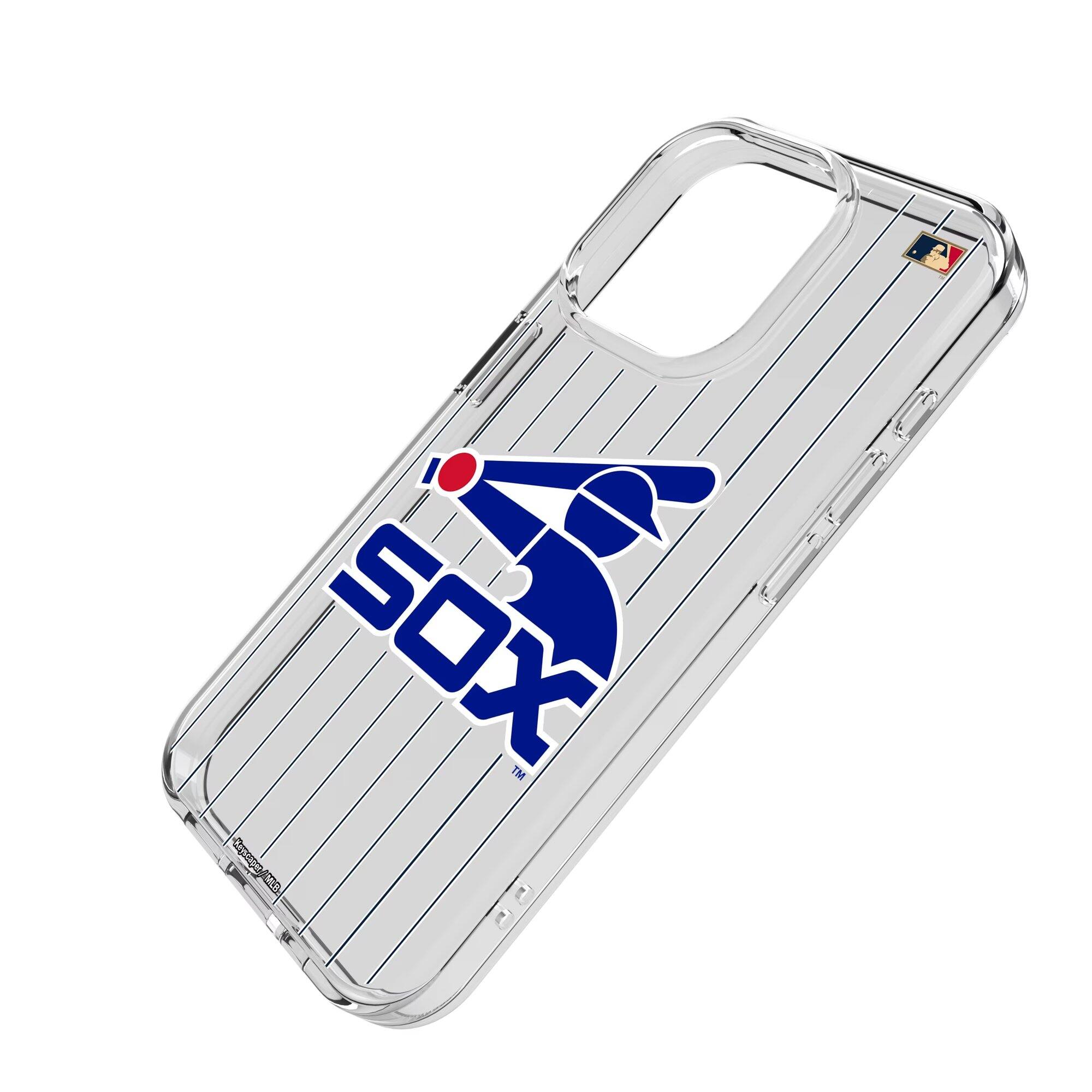 Alt View 1. Keyscaper - Chicago White Sox Cooperstown iPhone Clear Case - 13 Pro Max - Multicolor.