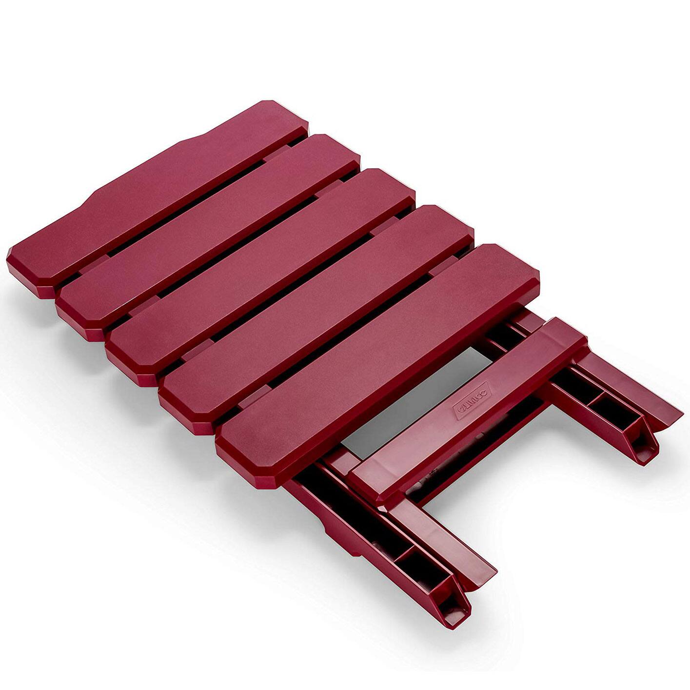 Alt View 3. Camco - Camco 51684 Outdoor Camping Regular Adirondack Plastic Folding Side Table, Red - Red.