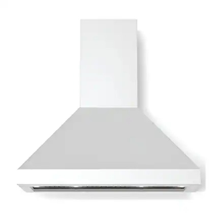 Front. Verona - Verona 36 inch Designer Chimney Wall Hood with 600 CFM (White) - White.