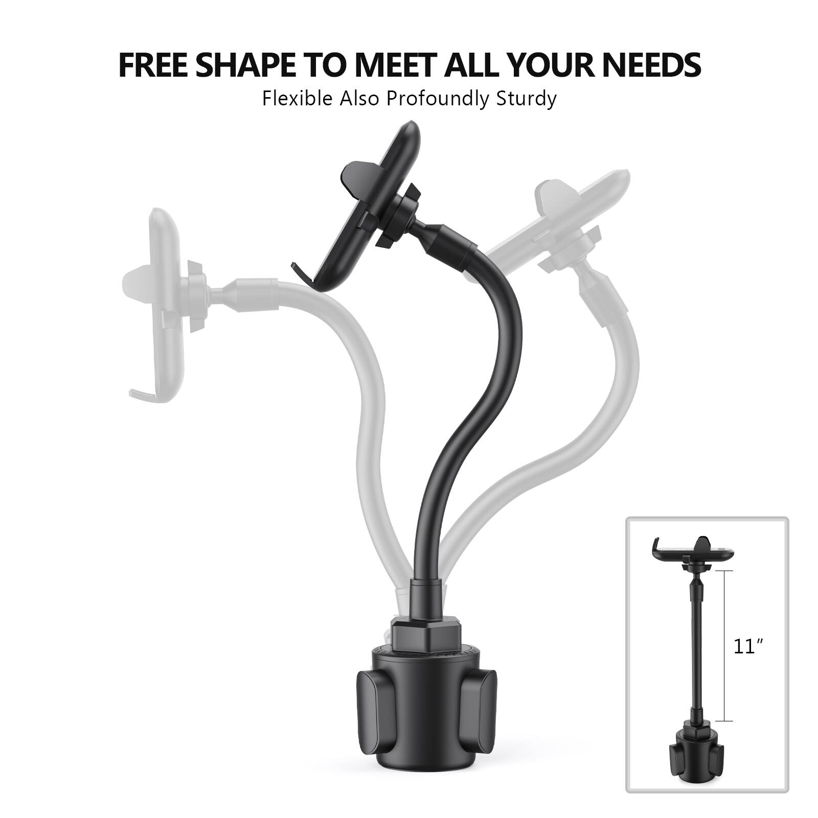 FREE SHAPE TO MEET ALL YOUR NEEDS, Flexible Also Profoundly Sturdy, 11"