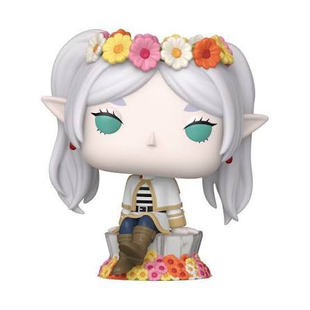 Front. Funko - Funko Pop! Animation: Frieren: Beyond Journey's End - Frieren in Flower Crown #2071 Exclusive Vinyl Figure.