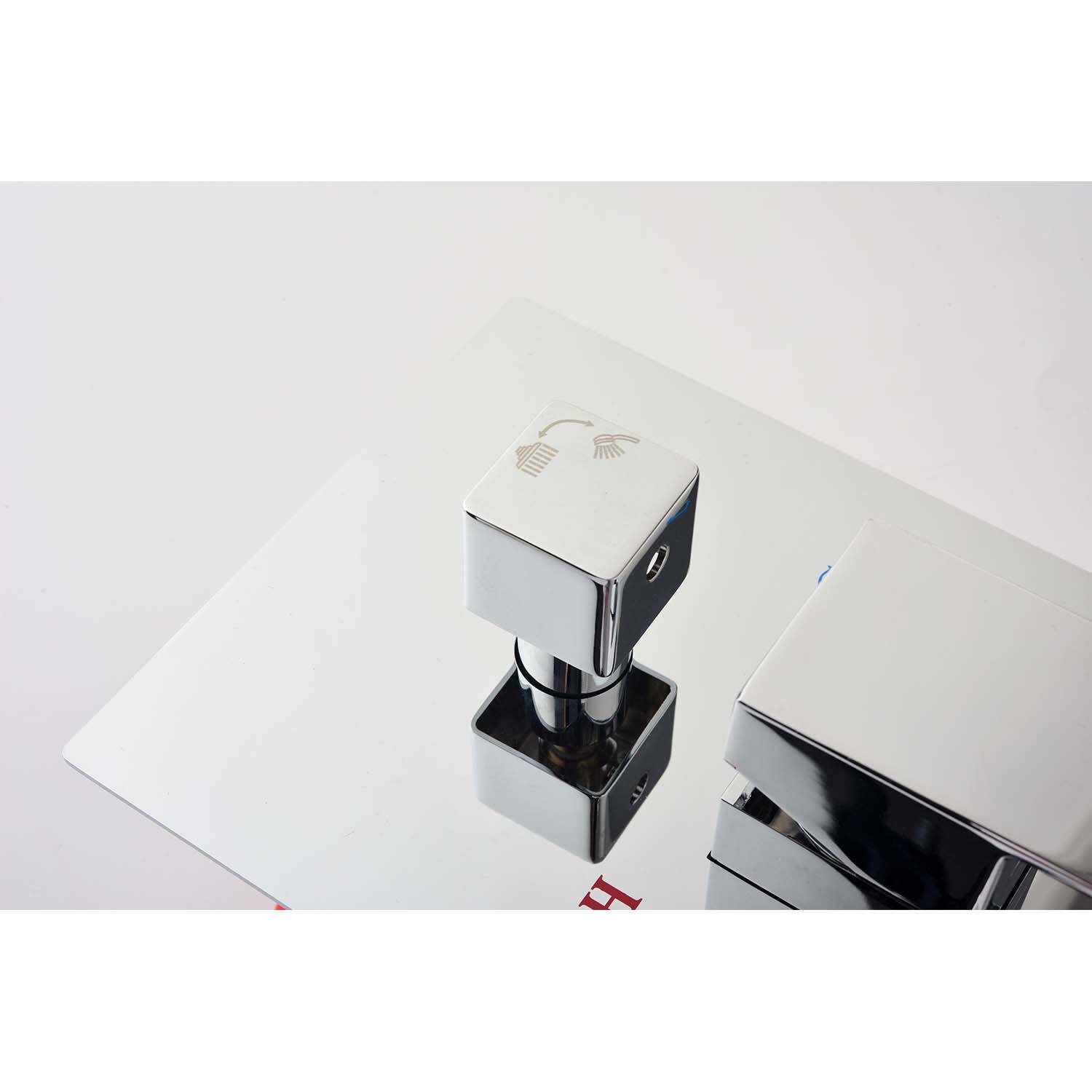 Alt View 6. DOMETOUR - 12" Rain Shower Head Systems Wall Mounted Shower - Chrome.