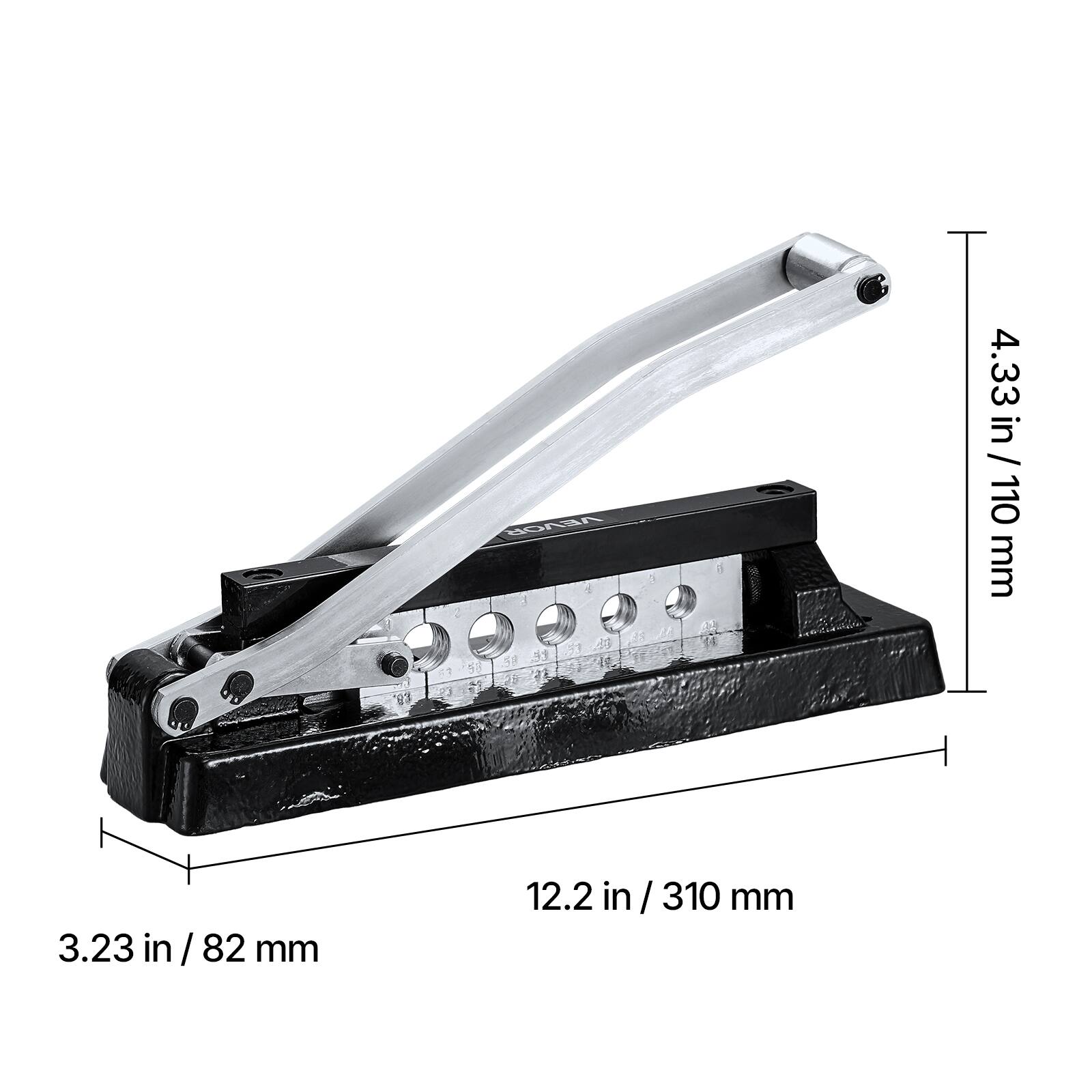 AEAOS 4.33 in / 4.33i in / 110 mm  
3.23 in / 82 mm  
12.2 in / 310 mm