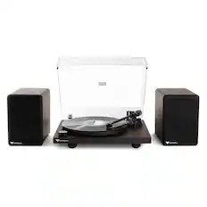 Front. Victrola - Premiere T1 Turntable System - Espresso.