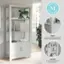 MARTHA STEWART: Durable Premium engineered wood shelves with melamine finish. Functional features both open and closed storage.