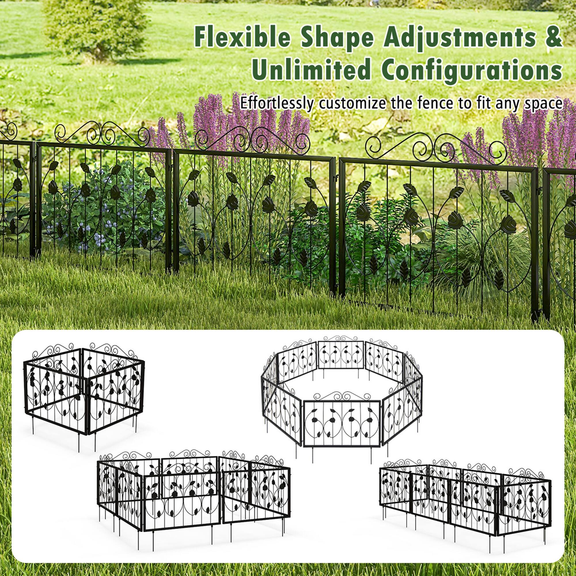 Flexible Shape Adjustments & Unlimited Configurations: Effortlessly Customize the Fence to Fit Any Space.