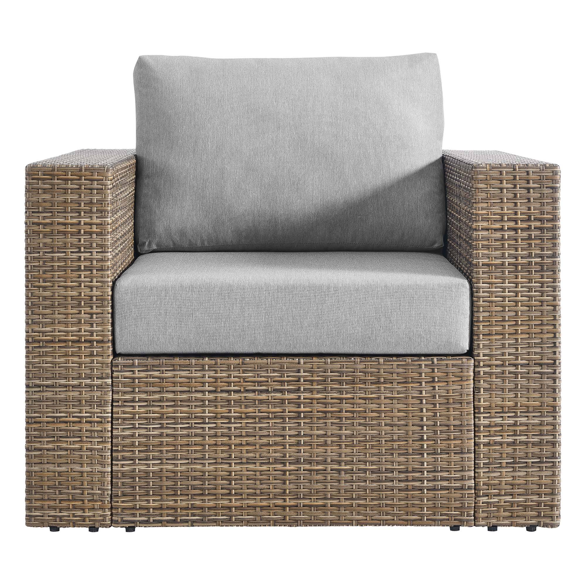 Alt View 1. Modway - Convene 3-Piece Outdoor Patio Furniture Set - Cappuccino Gray.