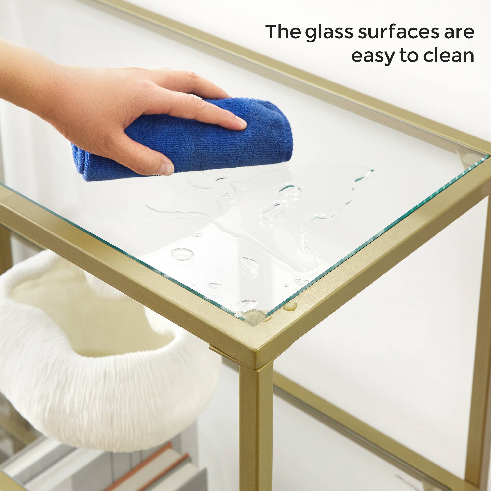 The glass surfaces are easy to clean