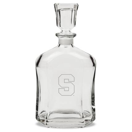 Front. Jardine - Syracuse Orange 23.75oz. Crystal Decanter - Multicolor.