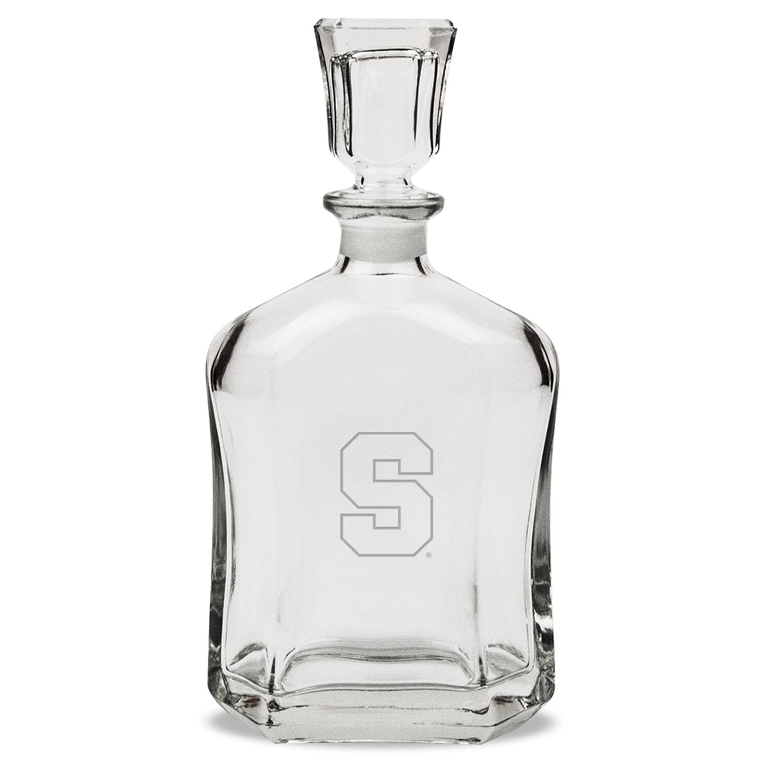 Front. Jardine - Syracuse Orange 23.75oz. Crystal Decanter - Multicolor.
