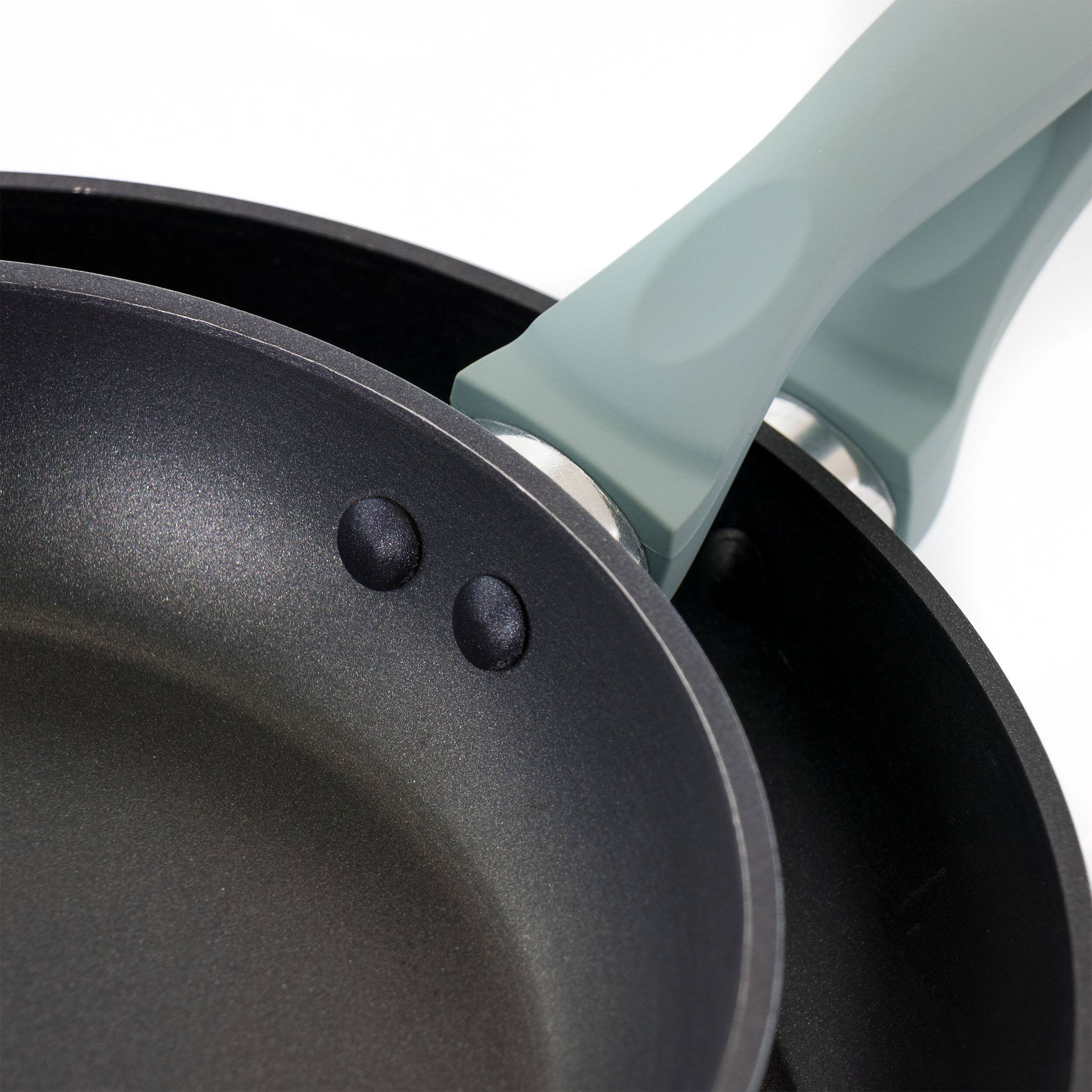 Alt View 3. Oster - Oster Lynhurst 2 Piece Aluminum Nonstick Frying Pan Set in Blue - Blue.