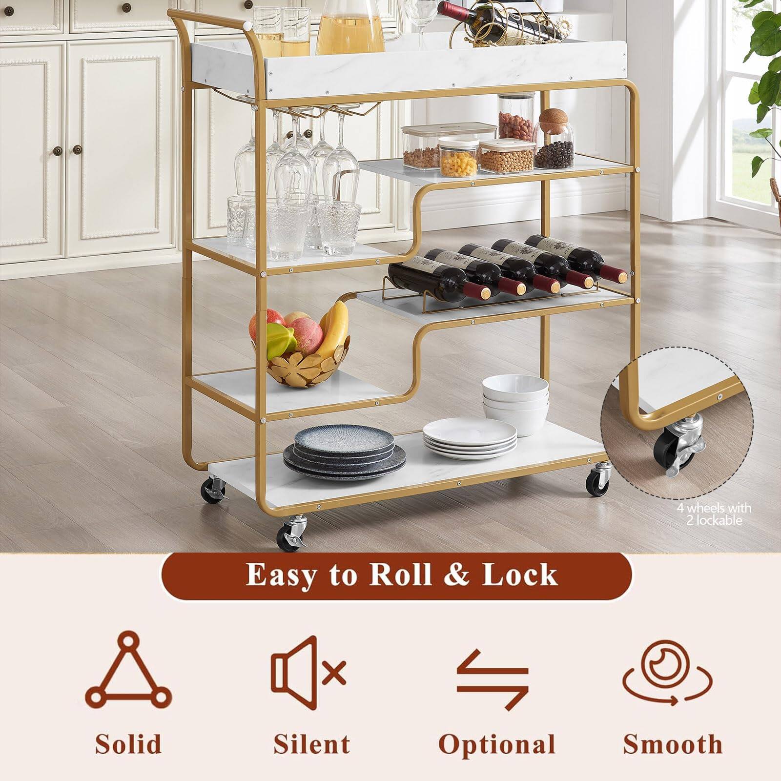 Easy to Roll & Lock

Solid  
Silent  
Optional  
Smooth  

4 wheels with 2 lockable